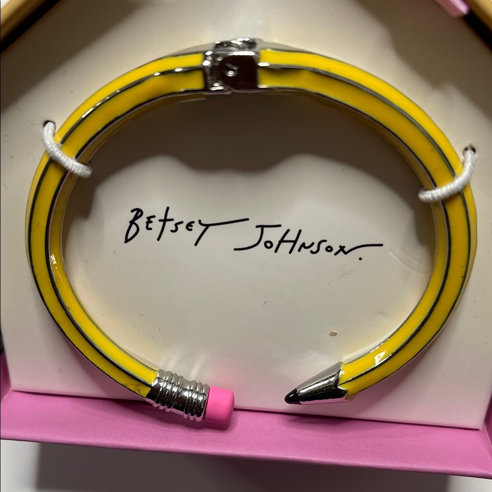 Betsey Johnson Vibrant Yellow Pencil Bangle